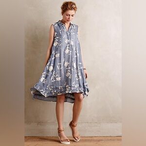 Isabella Sinclair Embroidered Chambray Dress size M